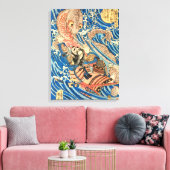 Japanisch Samurai kämpft Salamander Leinwanddruck (Insitu (Wohnzimmer))
