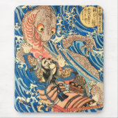Japanisch Samurai kämpft Salamander Mousepad (Vorne)