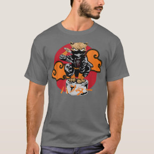 Japanisch Samurai Ninja Cat Geschenk Kawaii Tattoo T-Shirt