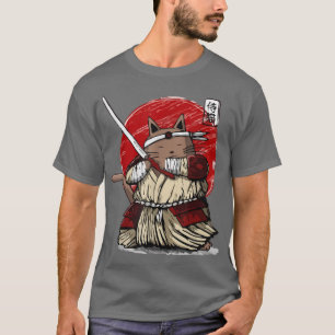 Japanisch Samurai Ninja Cat Kawaii Tattoo Men Wome T-Shirt