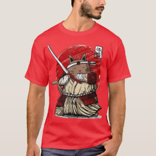 Japanisch Samurai Ninja Cat Kawaii Tattoo Men Wome T-Shirt