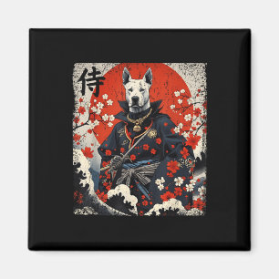 Japanisch Samurai Pitbull Tattoo Kawaii Ukiyo-e Ni Magnet