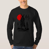 Japanisch Samurai Schwert Warrior Minimal Abstrakt T-Shirt (Vorderseite)