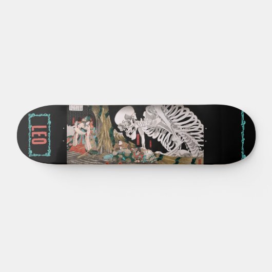 Japanisch Samurai Skeleton Personalisiert Skateboa Skateboard (Horizontal)