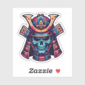 Japanisch Samurai Skull Aufkleber (Blatt)