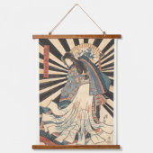 Japanisch Samurai und Princess ukiyo e Wandteppich Mit Holzrahmen (Vorderseite 2)