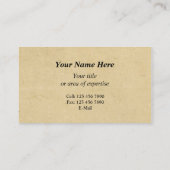 Japanisch Samurai Visitenkarte (Rückseite)