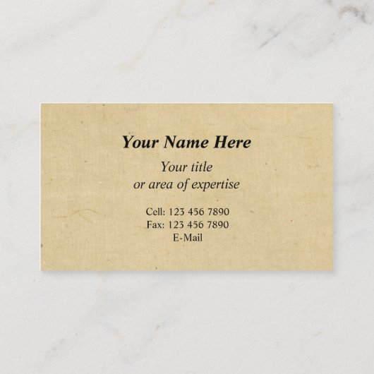 Japanisch Samurai Visitenkarte (Rückseite)