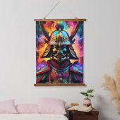 Japanisch Samurai Wall Tapestry Wandteppich Mit Holzrahmen (Schlafzimmer)