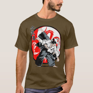 Japanisch Samurai Warrior Aikido Japan Kalligraphi T-Shirt