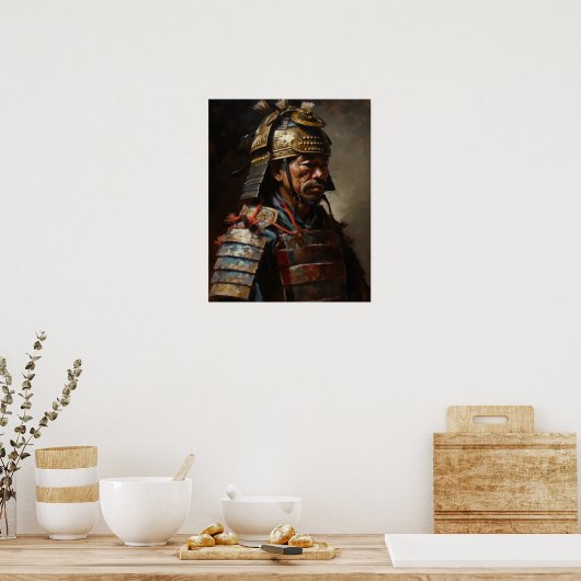 Japanisch Samurai Warrior Art Print Poster (Küche)