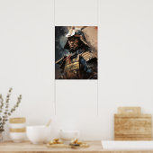 Japanisch Samurai Warrior Art Print Poster (Küche)