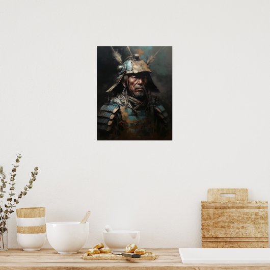 Japanisch Samurai Warrior Art Print Poster (Küche)