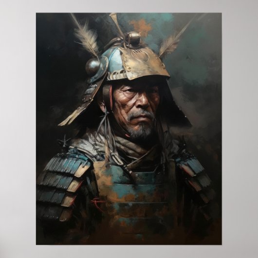 Japanisch Samurai Warrior Art Print Poster (Vorne)