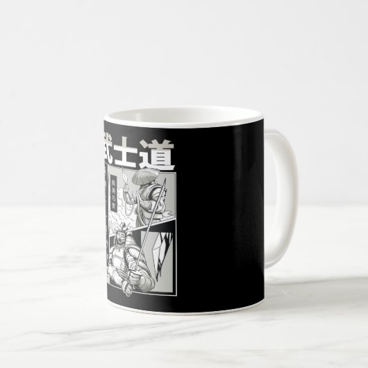 Japanisch Samurai Warrior Kaffeetasse (VorderseiteRechts)
