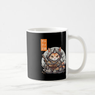 Japanisch Samurai Warrior Kawaii Cat Anime Lover Kaffeetasse