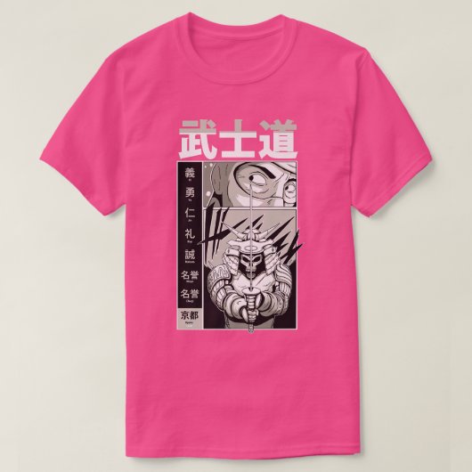 Japanisch Samurai Warrior Manga T-Shirt (Design vorne)