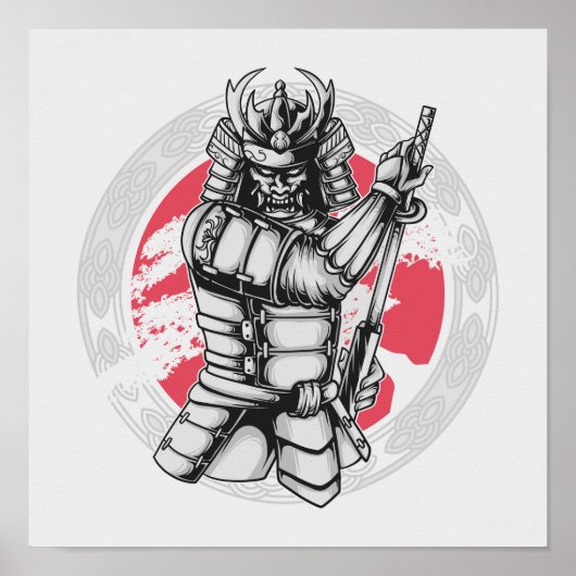 Japanisch Samurai Warrior Poster (Vorne)