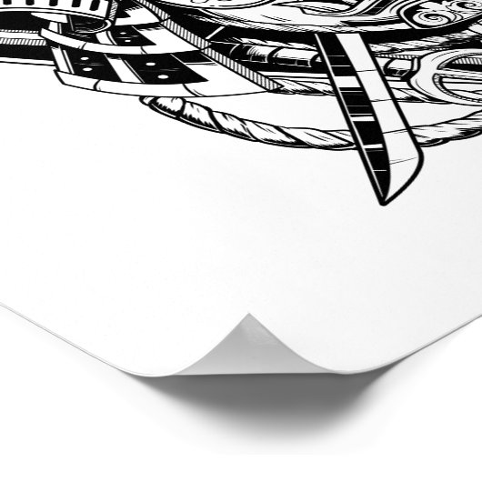 Japanisch Samurai Warrior Poster (Ecke)