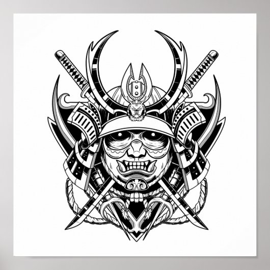 Japanisch Samurai Warrior Poster (Vorne)