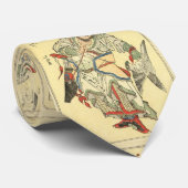 Japanisch Samurai Warrior Sketch Tattoo Hokusai Krawatte (Gerollt)