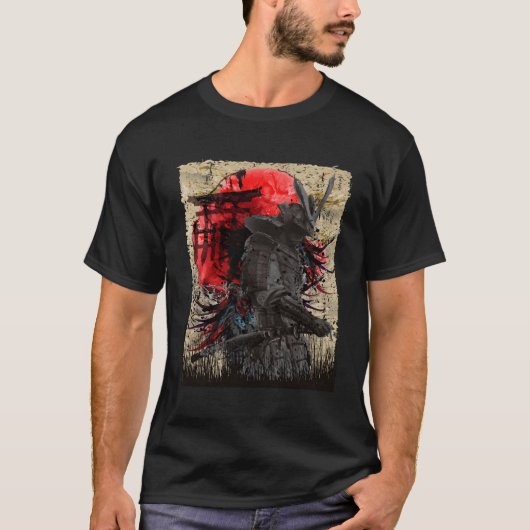 Japanisch Samurai Warrior T-Shirt (Vorderseite)