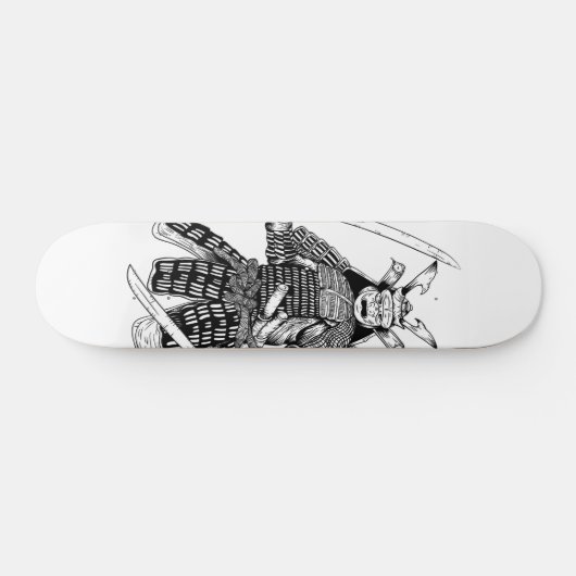 Japanisch Samurai Warrior Tattoo Design Skateboard (Horizontal)