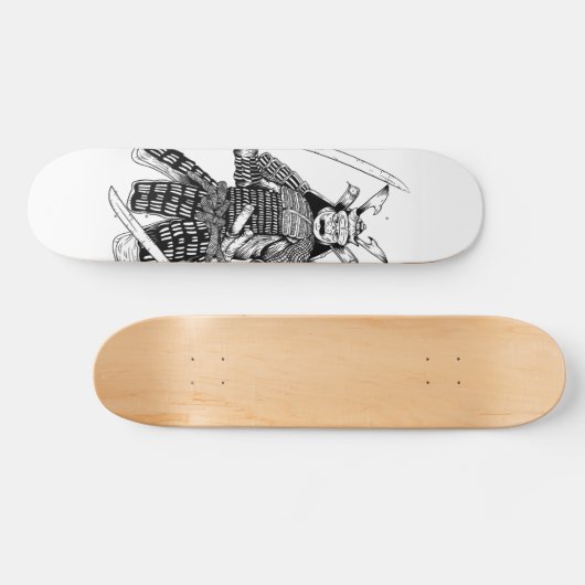 Japanisch Samurai Warrior Tattoo Design Skateboard (Horizontal)