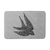 Japanisch schlucken im Flug, Kohle und leicht grau Badematte (Vorderseite)