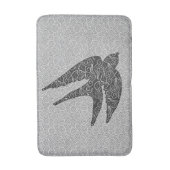 Japanisch schlucken im Flug, Kohle und leicht grau Badematte (Vorderseite Vertikal)