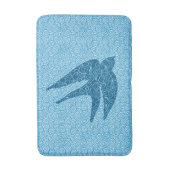 Japanisch schlucken in Flug, Kobalt und Blautönen Badematte (Vorderseite Vertikal)
