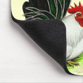 Japanisch Schwarz-weiß Bantams Mousepad (Ecke)