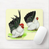 Japanisch Schwarz-weiß Bantams Mousepad (Mit Mouse)