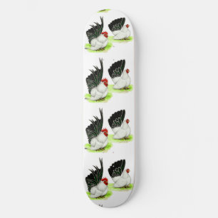 Japanisch Schwarz-weiß Bantams Skateboard