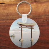 Japanisch schwimmendes Torii Gate auf einem Shinto Schlüsselanhänger (Vorderseite)