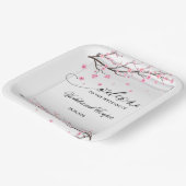 Japanisch Scroll Cherry Blossom Hochzeit Pappteller (Gewinkelt)