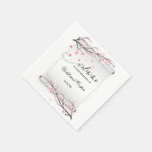 Japanisch Scroll Cherry Blossom Hochzeit Serviette (Ecke)