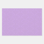 Japanisch Seigaiha Wave | Liliac Lila Geschenkpapier Set (Vorderseite 2)