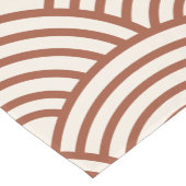 Japanisch Seigaiha Wave Rust Terracotta Kurzer Tischläufer (Ecke)