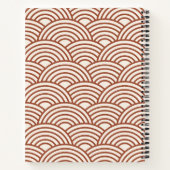 Japanisch Seigaiha Wave Rust Terracotta Notizblock (Rückseite)