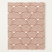 Japanisch Seigaiha Wave Rust Terracotta Planer (Rückseite)