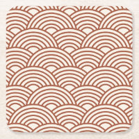 Japanisch Seigaiha Wave Rust Terracotta