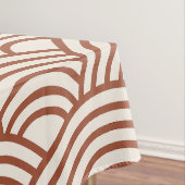 Japanisch Seigaiha Wave Rust Terracotta Tischdecke (Beispiel)