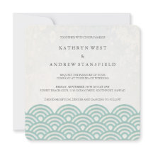 Japanisch Seigaiha Waves Elegant Beach Wedding