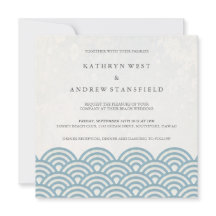 Japanisch Seigaiha Waves Elegant Beach Wedding