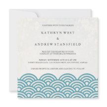 Japanisch Seigaiha Waves Elegant Beach Wedding