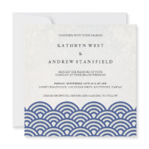 Japanisch Seigaiha Waves Elegant Beach Wedding