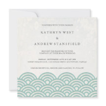 Japanisch Seigaiha Waves Elegant Beach Wedding