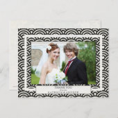 Japanisch Seigaiha Wedding Danke / Custom Foto Postkarte (Vorne/Hinten)