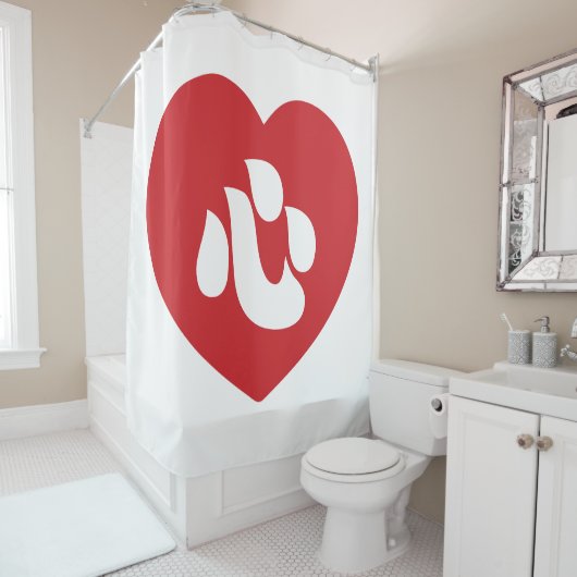 Japanisch Shin Kanji Kokoro Heart 心 Duschvorhang (Beispiel)